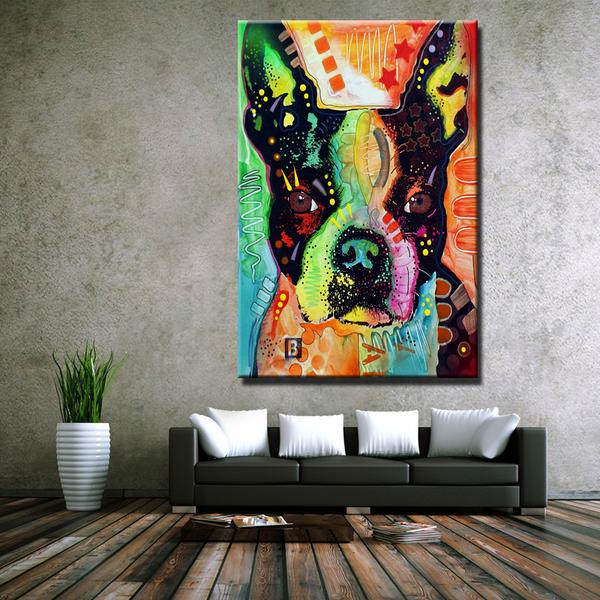 Boston Terrier Oil Painting at PaintingValley.com | Explore collection ...