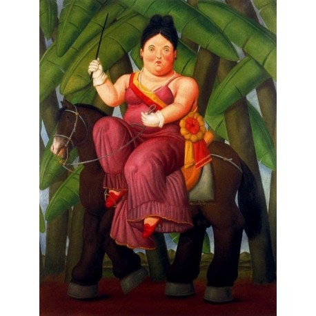 458x458 La Primera Dama By Fernando Botero - Botero Painting