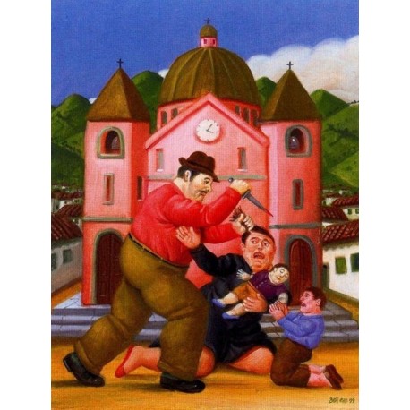 458x458 Matanzan De Los Inocentes By Fernando Botero - Botero Painting