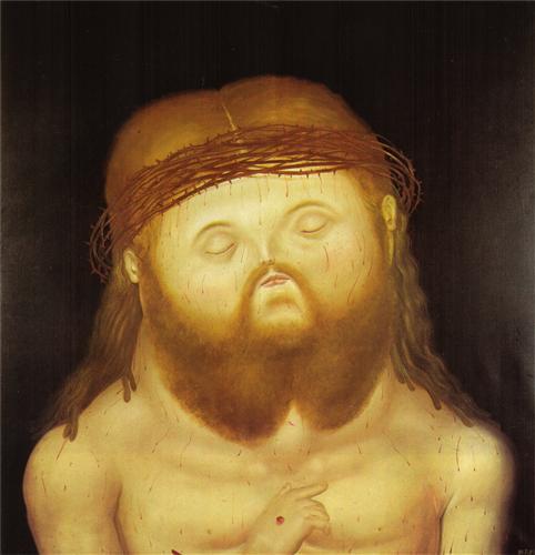 482x500 Oil Painting,head Of Christ By Fernando Botero Art Canvas,high - Botero Painting