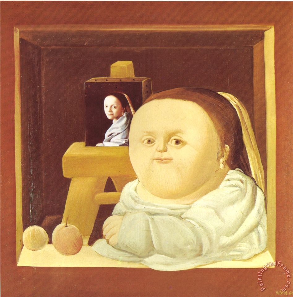 947x960 Fernando Botero The Study Of Vermeer Painting - Botero Painting