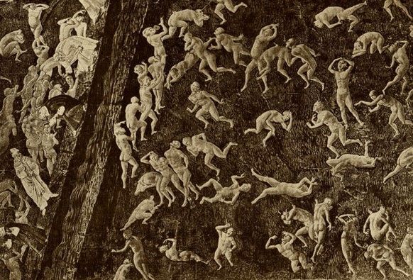 582x395 Sandro Botticelli, Inferno Canto Xv Infe Dantes - Botticelli Dante Inferno Painting