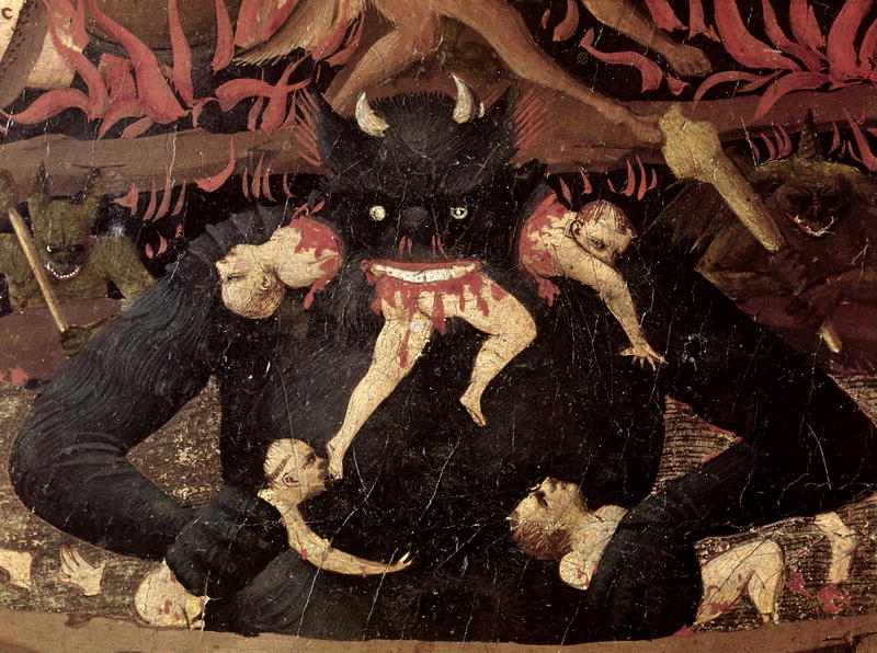 800x596 The Last Judgement Detail Of Satan Devouring The Damned In Hell - Botticelli Hell Painting