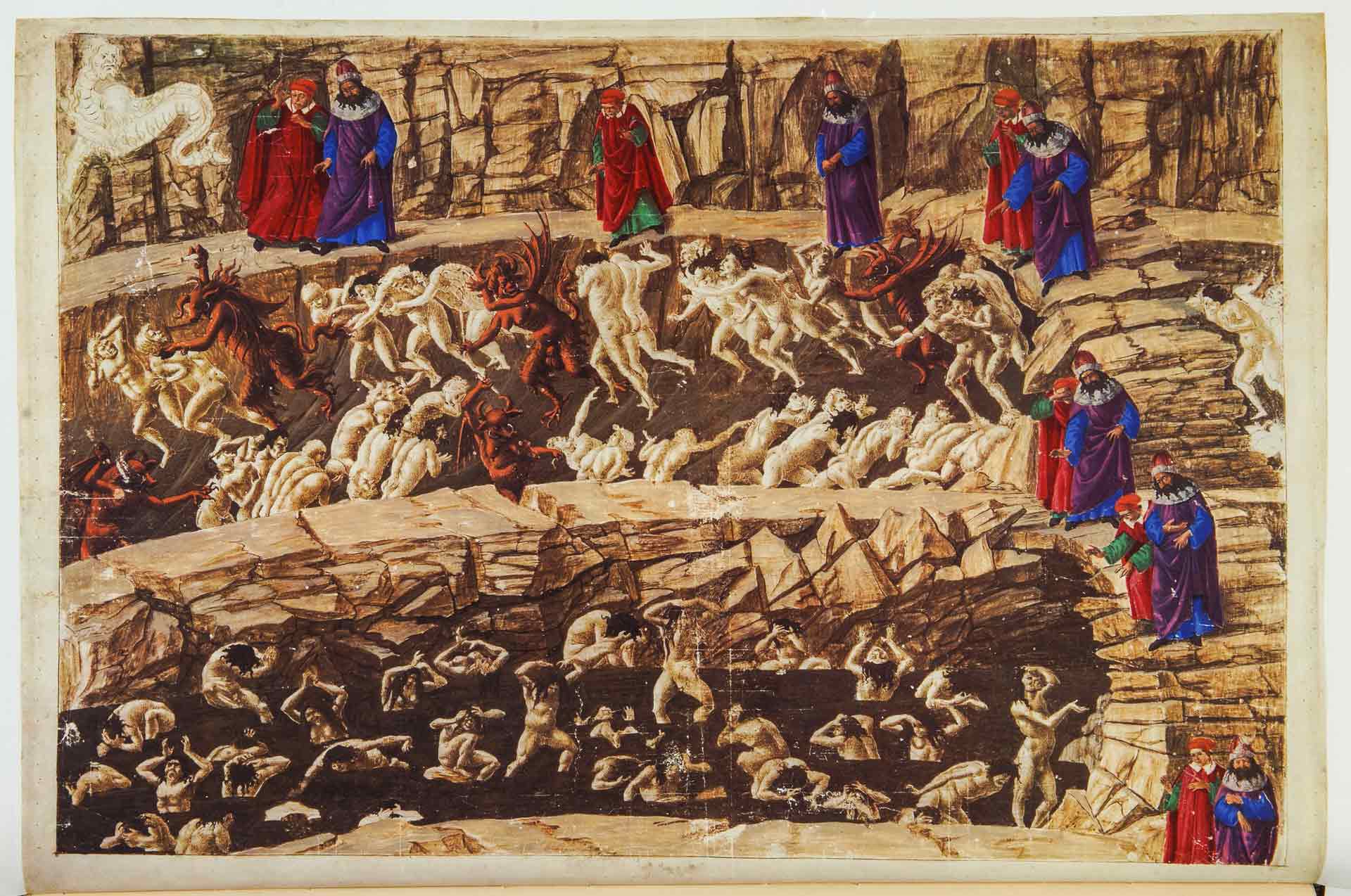 1920x1274 Dante's Divine Comedy Illustrated By Botticelli - Botticelli Inferno Painting