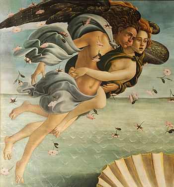 350x376 The Birth Of Venus - Botticelli Venus Painting
