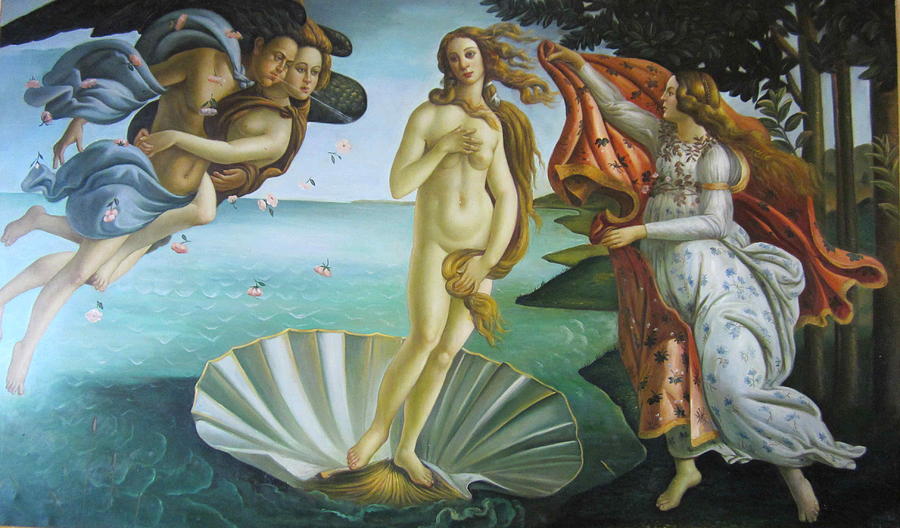 900x528 Venus Rising - Botticelli Venus Painting