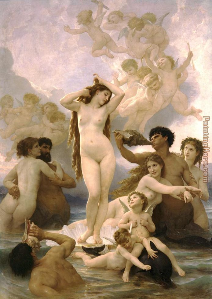 694x980 William Bouguereau Birth Of Venus Painting Anysize 50% Off - Botticelli Venus Painting