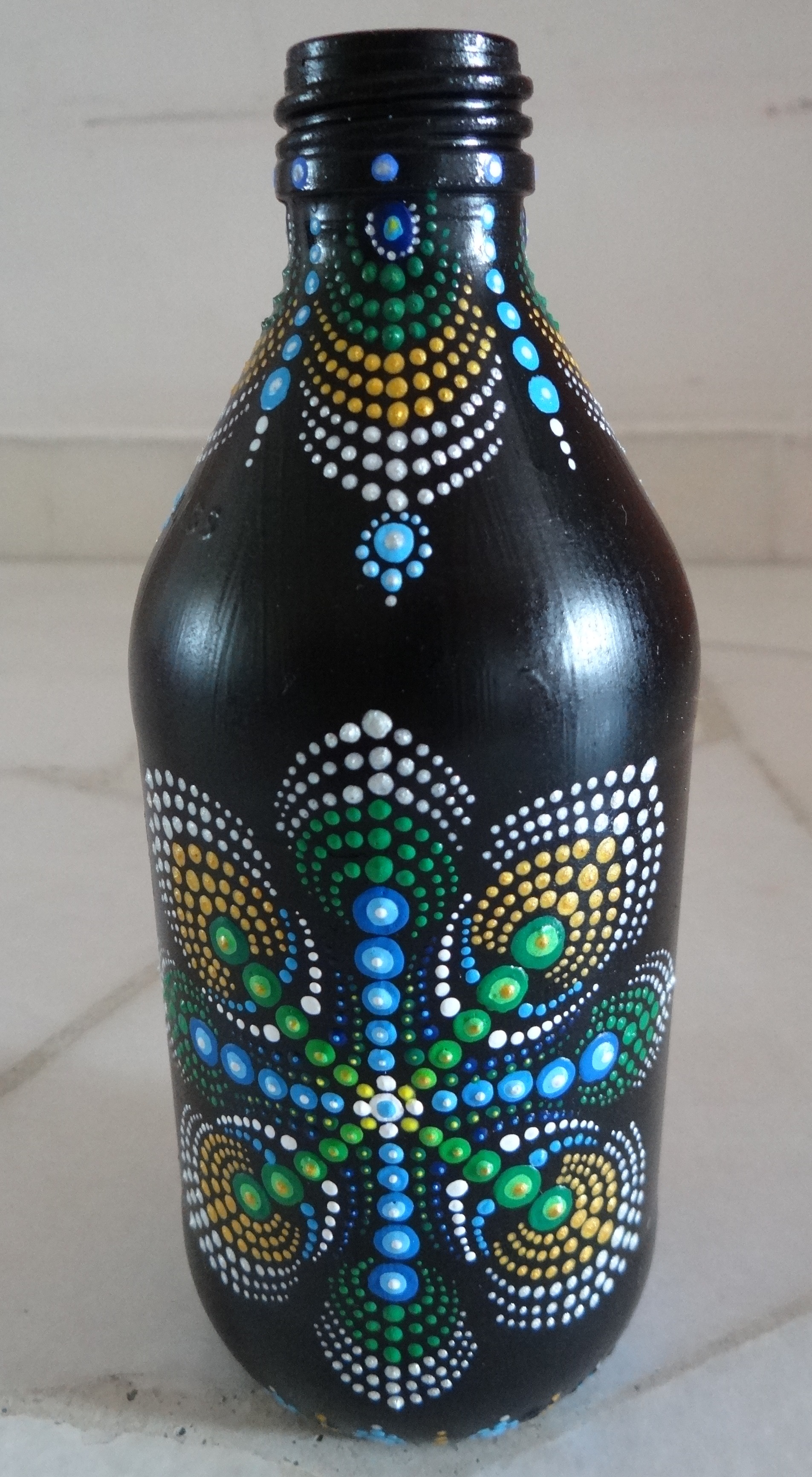 1905x3465 Hand Painted Glass Bottle - Bottle Painting