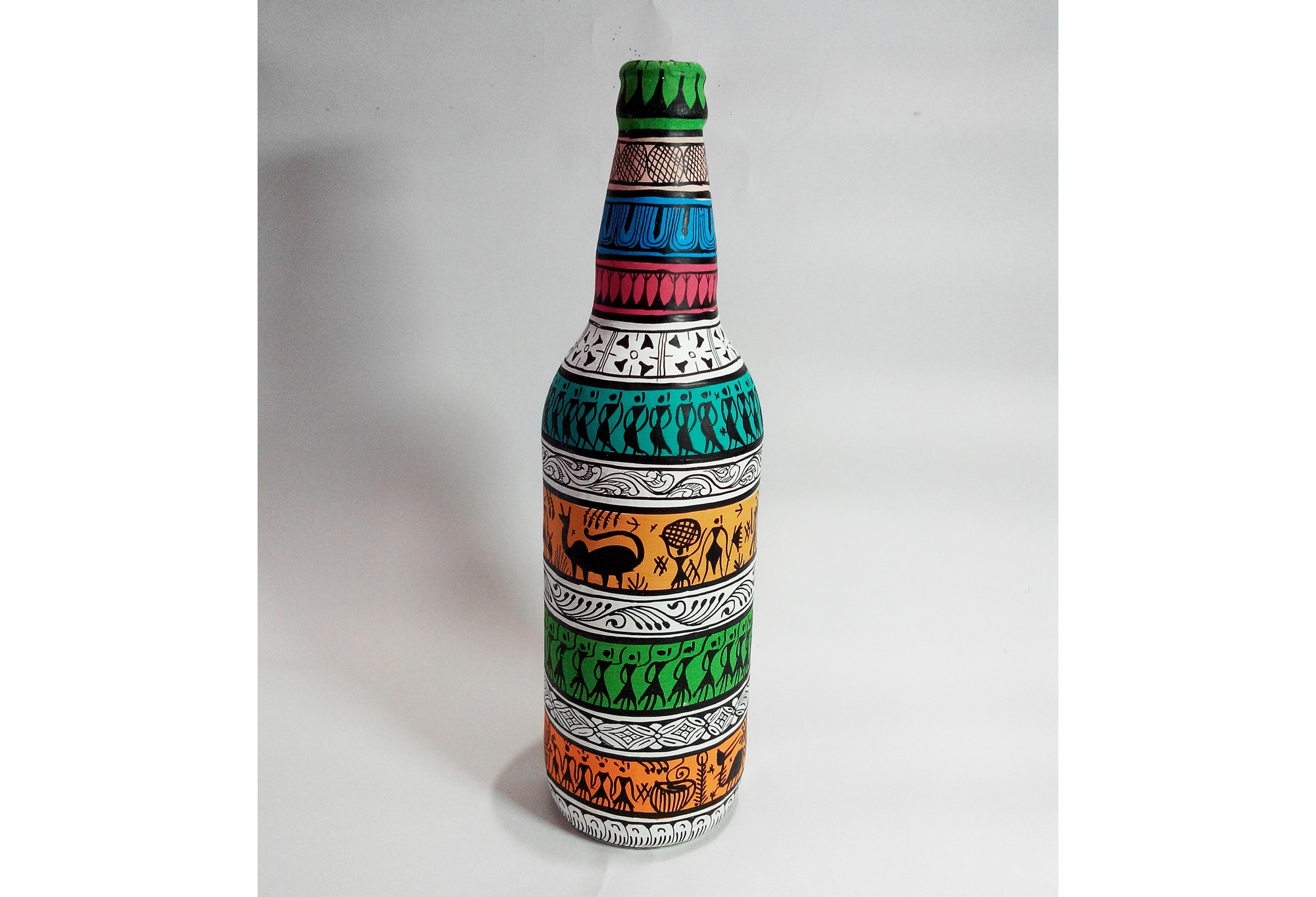 2000x1363 Tribal Painting Bottle Big5 - Bottle Painting
