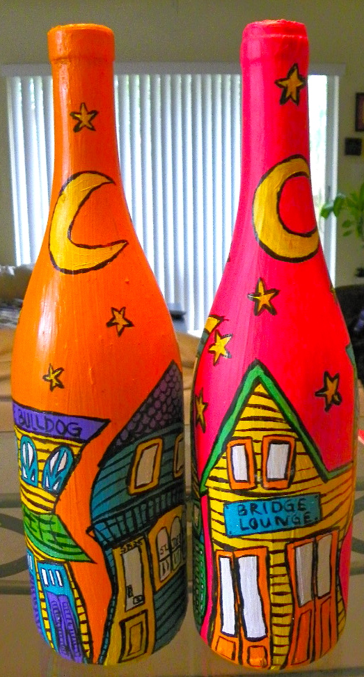 523x972 Paint Wine Bottles Living In Color - Bottle Painting