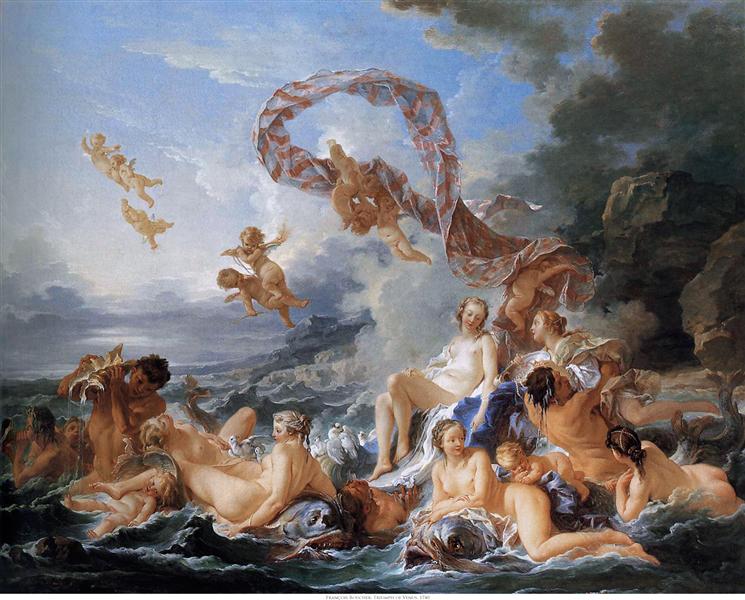 745x600 The Birth And Triumph Of Venus, 1740 - Boucher Painting