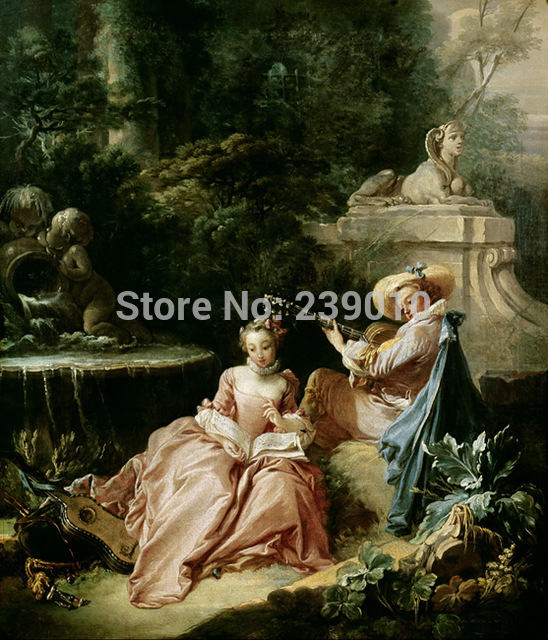 548x640 Free Shipping Francois Boucher Sweet Lover Oil Painting Canvas - Boucher Painting