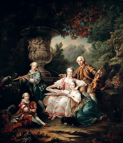 518x600 Louis Du Bouchet Painting Francois Hubert Drouais Oil Paintings - Bouchet Painting