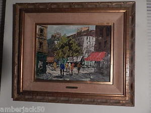 300x225 Signed Anatol Bouchet Oil On Canvas Wood Framed Painting - Bouchet Painting