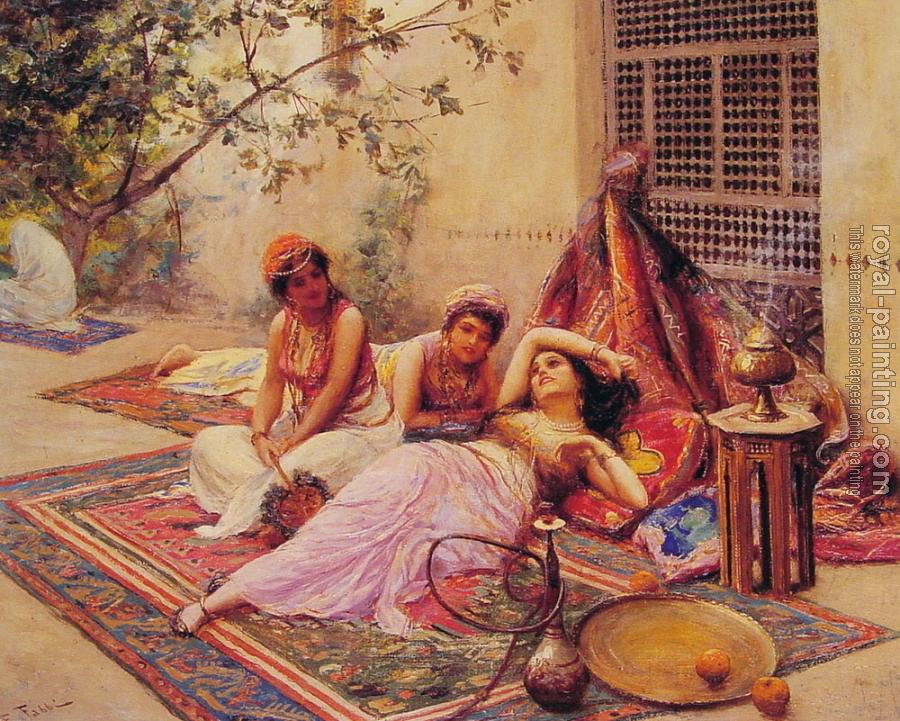 900x721 The Open Market By Auguste Bouchet Oil Painting Reproduction - Bouchet Painting