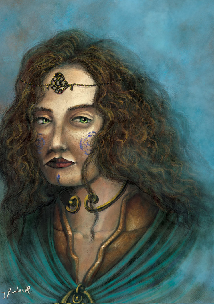 750x1064 Boudicca Celtic Warrior Queen By Josuerodas - Boudicca Painting