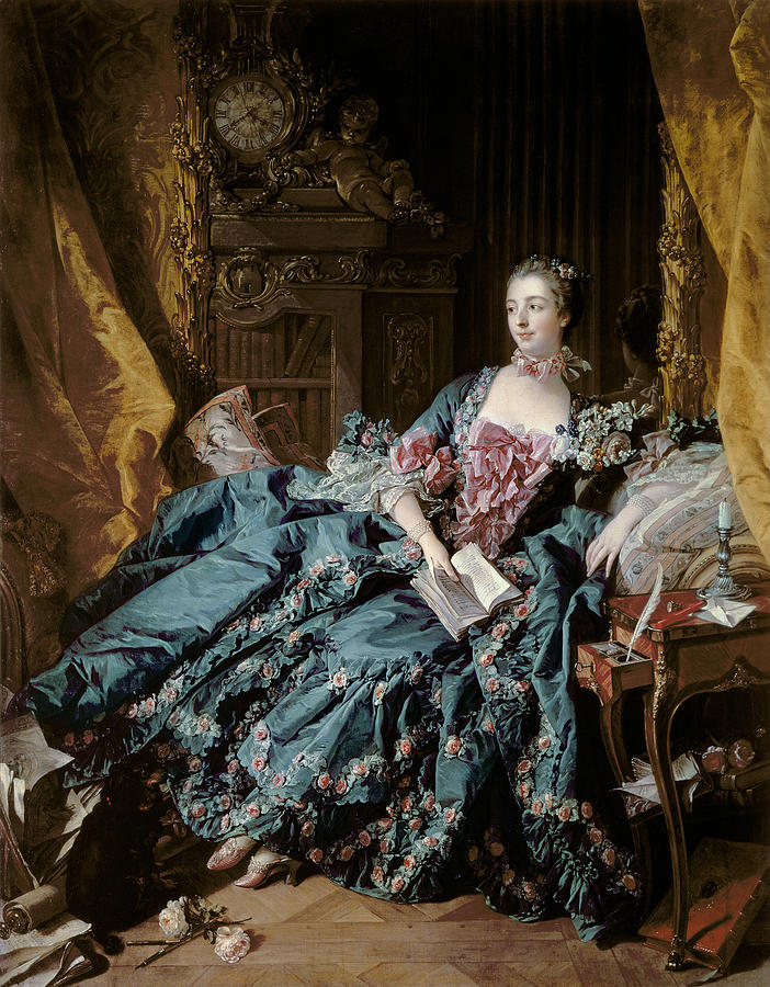 702x900 Madame De Pompadour Painting By Francois Boucher - Boudoir Painting