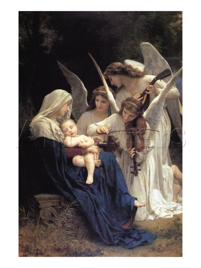 670x894 2018 William Adolphe Bouguereau Painting,song Of The Angels By - Bouguereau Painting