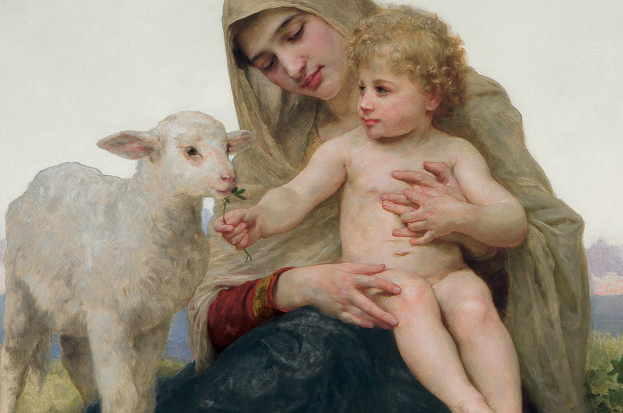 900x597 La Vierge A Lagneau Painting By William Adolphe Bouguereau - Bouguereau Painting