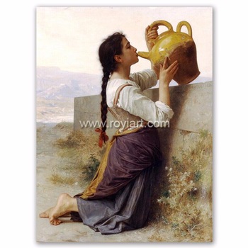350x350 Oil Painting Reproduction On Canvas Thirst 1886 By William Adolphe - Bouguereau Painting