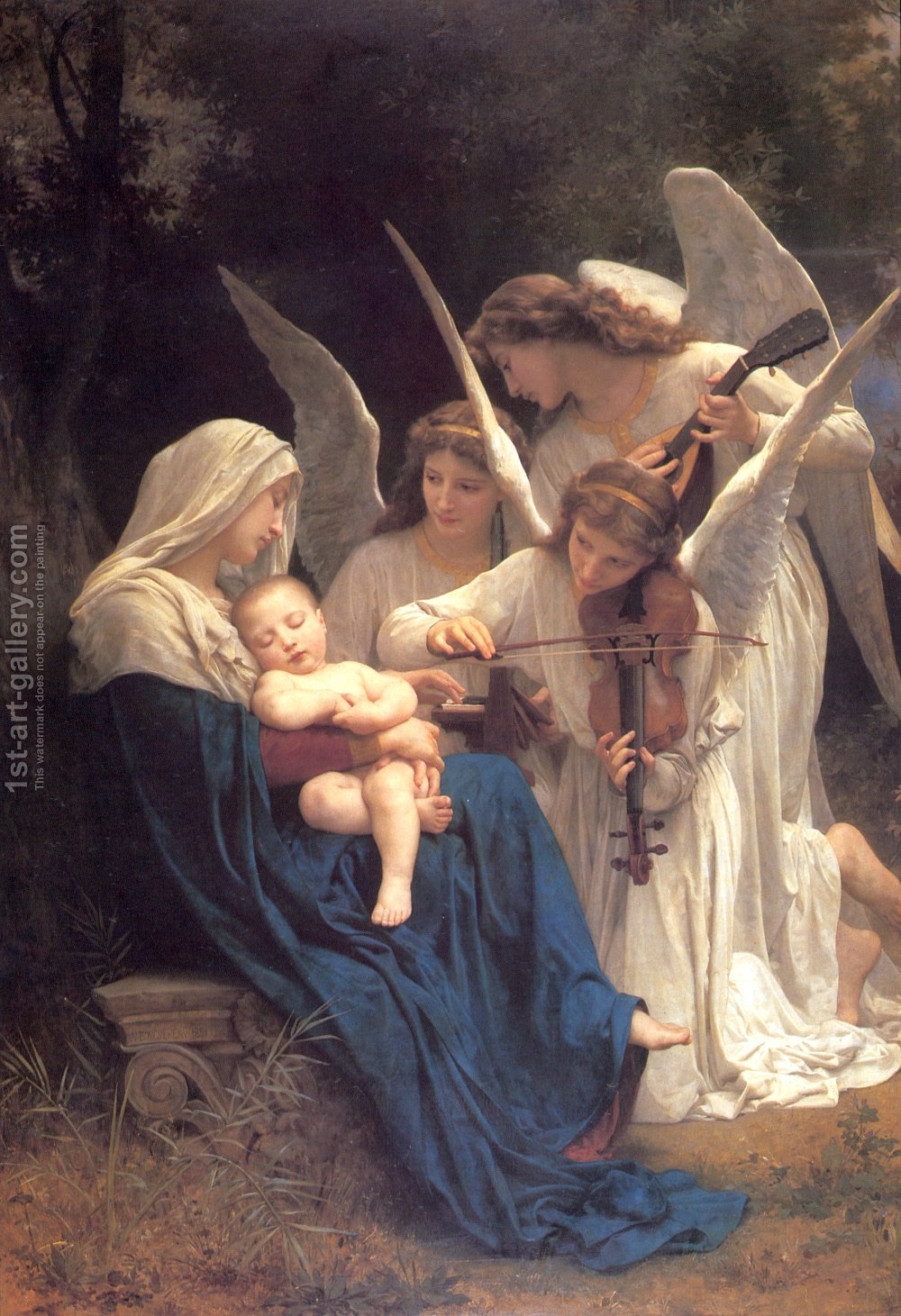 1000x1461 Song Of The Angels William Adolphe Bouguereau Reproduction 1st - Bouguereau Painting