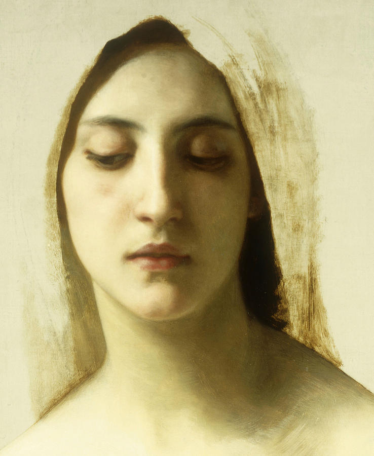 738x900 Study For La Charite Painting By William Adolphe Bouguereau - Bouguereau Painting