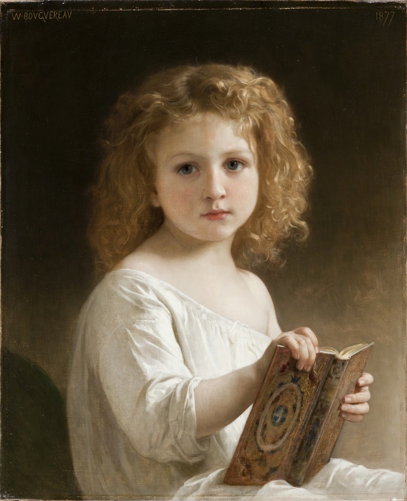 832x1024 William Adolphe Bouguereau The Story Book (1877) Artsy - Bouguereau Painting