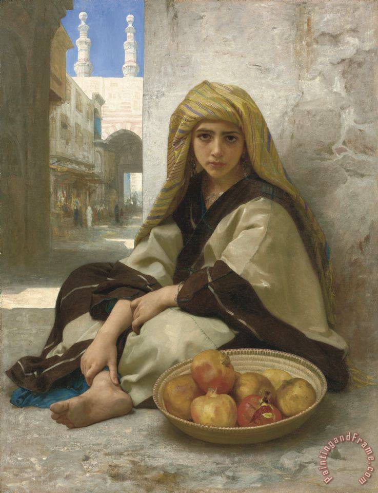 737x960 William Adolphe Bouguereau Marchande De Grenades Painting - Bouguereau Painting