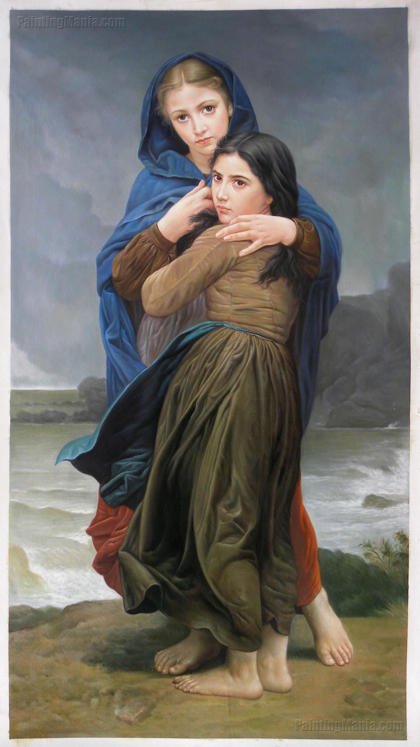 1405x2500 Far From Home - Bouguereau Painting
