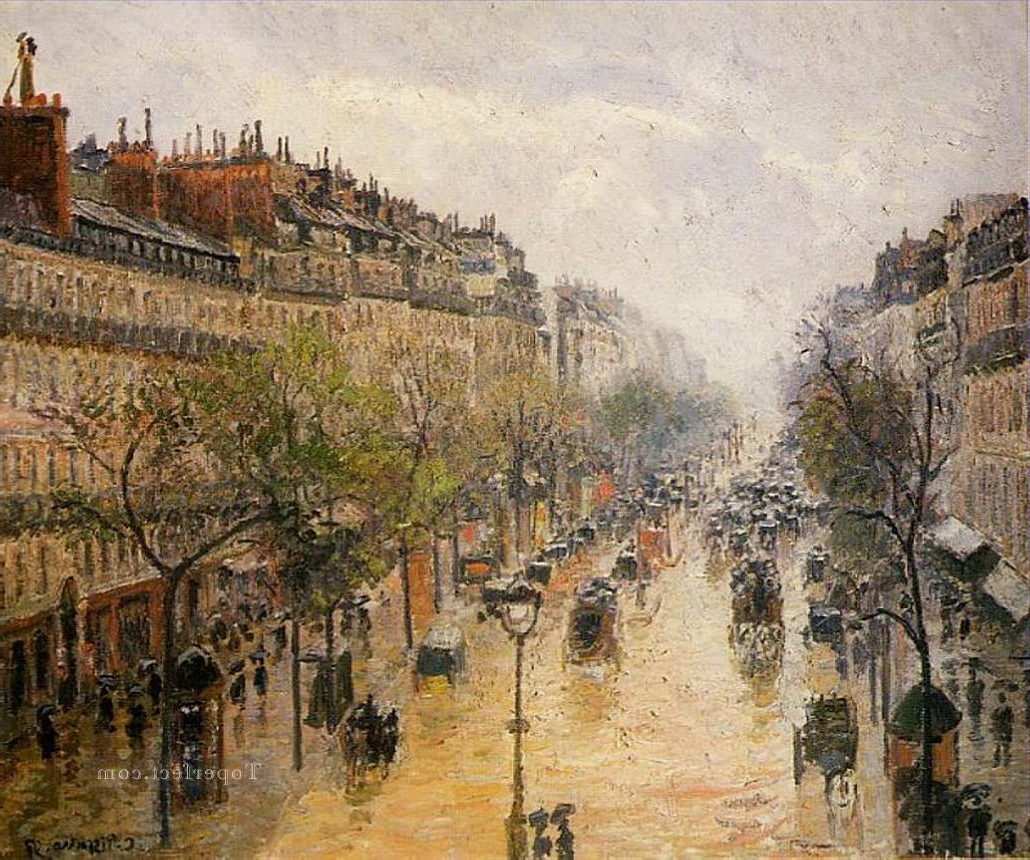 1030x860 Paintings Of Paris In The Rain Boulevard Montmartre Spring Rain - Boulevard Montmartre Spring Painting