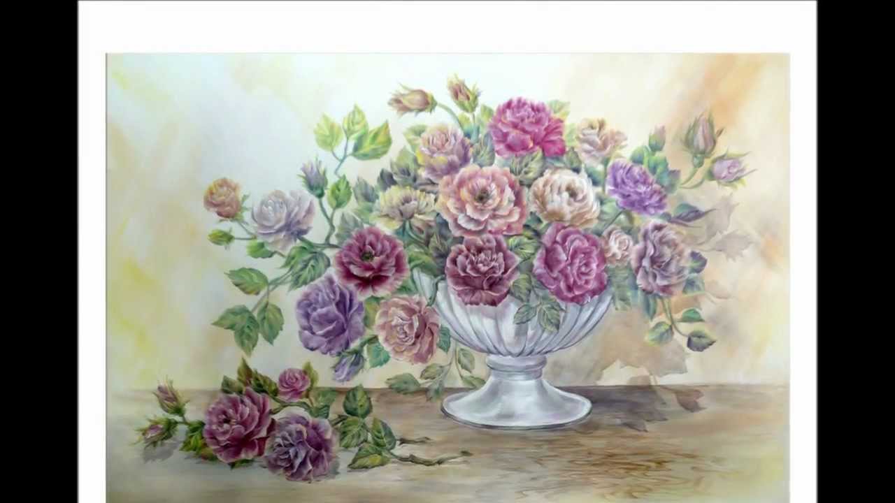 1280x720 Drawing Amp Painting Bouquet Of Roses. Part 1 - Bouquet Painting