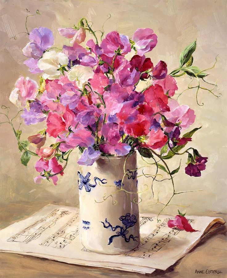 736x901 167 Best Art Flowers Images On Watercolor Painting - Bouquet Painting