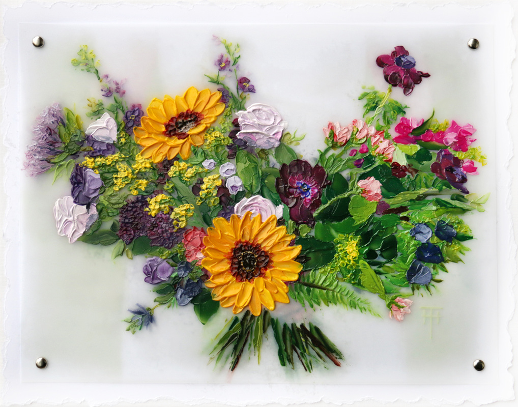 1018x800 Bouquet Paintings - Bouquet Painting