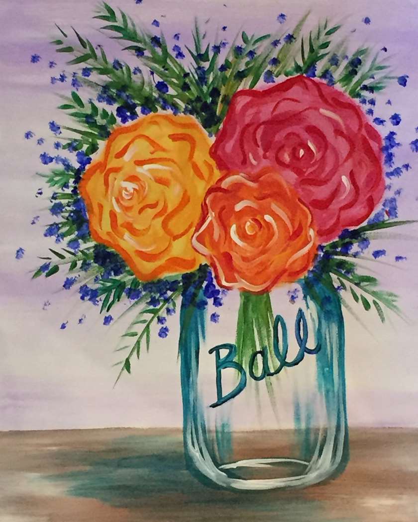 840x1050 Backyard Bouquet - Bouquet Painting