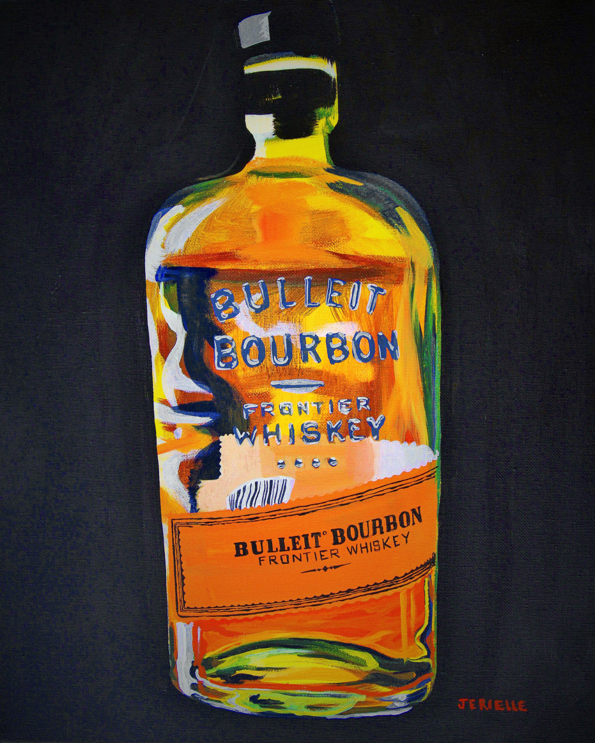 1201x1500 Bulleit Bourbon Signed Digital Print Or Original Painting - Bourbon Painting