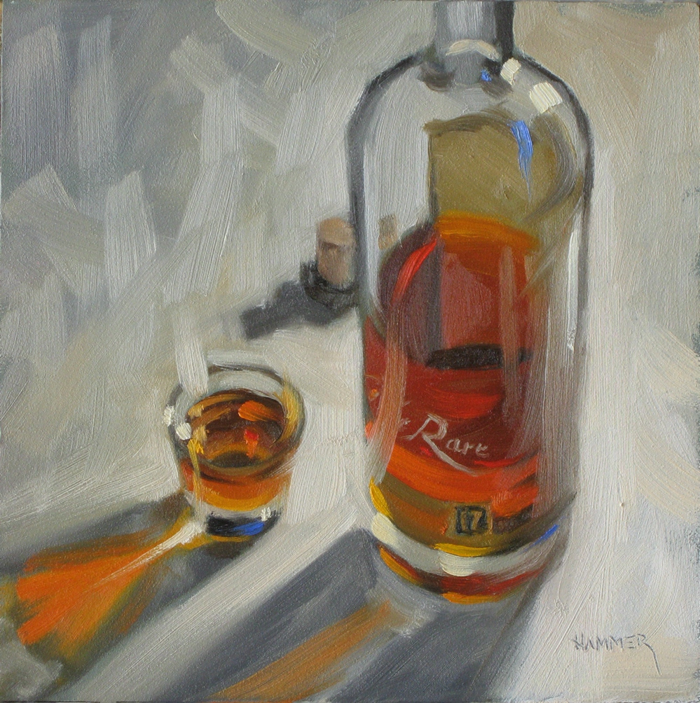 999x1004 Claudia Hammer, A Painting A Day Eagle Rare 17 Year 6x6 Oil - Bourbon Painting