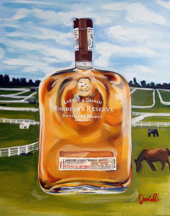 570x726 Kentucky Bourbon Art Print Reserved For Winners, Kentucky Pop - Bourbon Painting