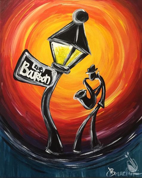 477x600 Vibrant Bourbon Street Open Studio Style - Bourbon Painting