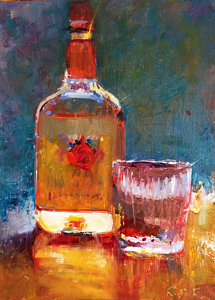 215x300 Bourbon Bottle Paintings Fine Art America - Bourbon Painting