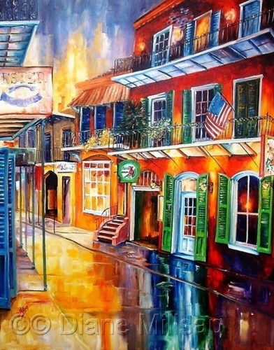 392x500 Bourbon Street Red - Bourbon Street Painting