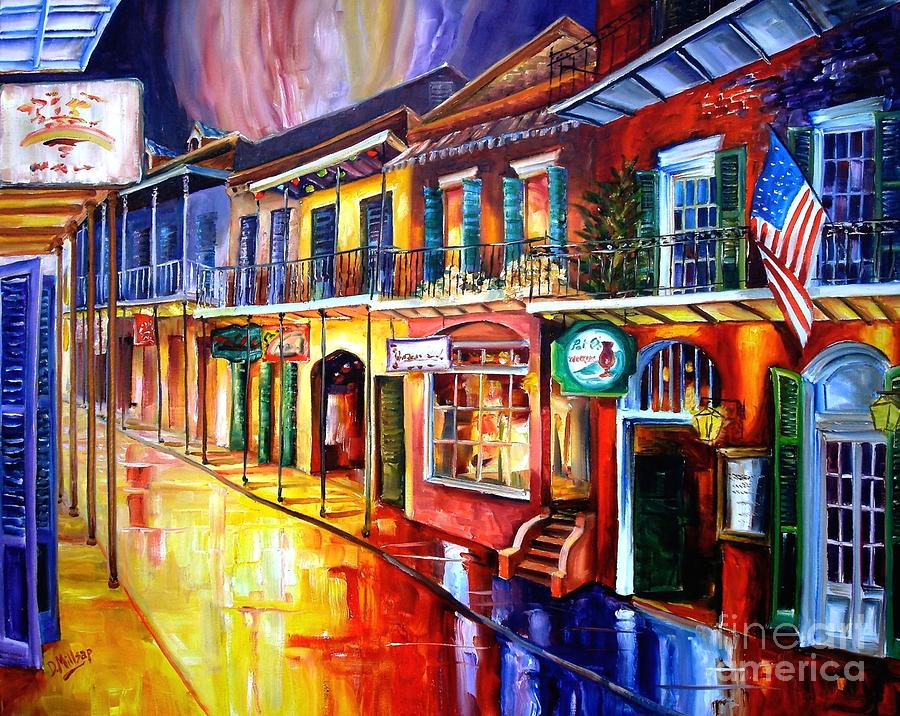 900x716 Bourbon Street Red Painting By Diane Millsap - Bourbon Street Painting