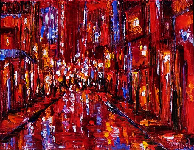 651x504 Debra Hurd Original Paintings And Jazz Art New Orleans Bourbon - Bourbon Street Painting