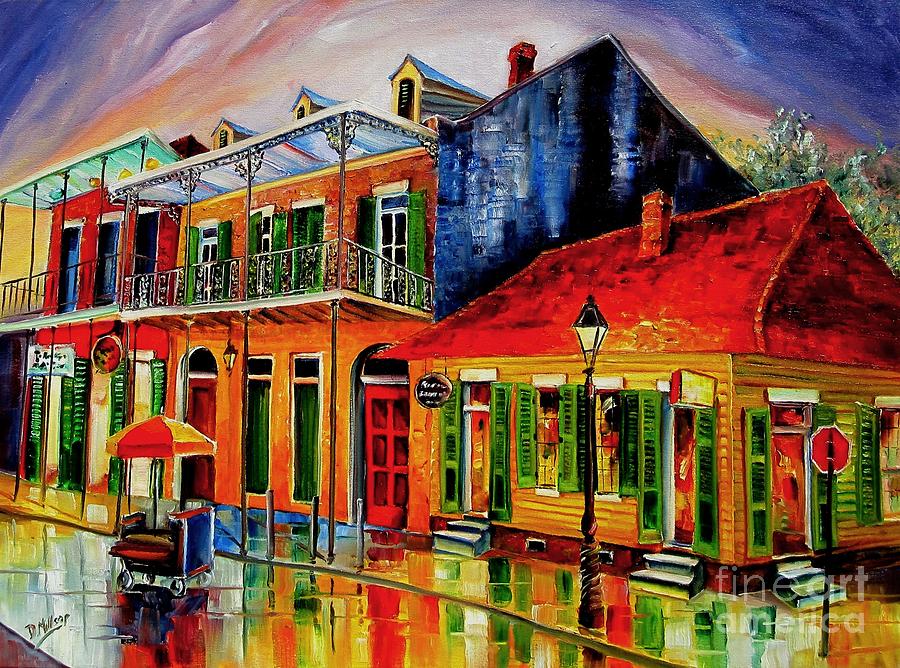 900x668 Late On Bourbon Street Painting By Diane Millsap - Bourbon Street Painting