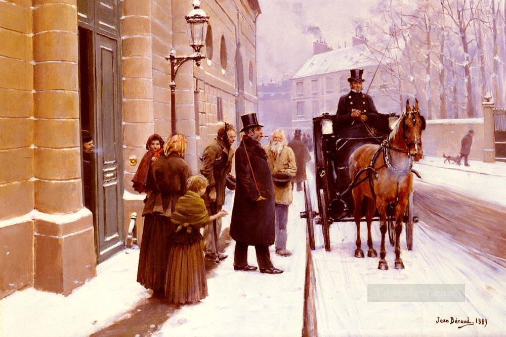 1000x667 La Sortie Du Bourgeois Jean Beraud Painting In Oil For Sale - Bourgeois Painting