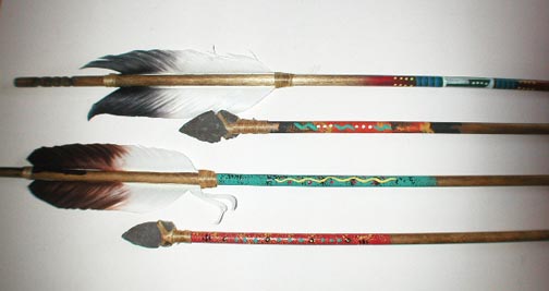 504x267 Native American Indian Bows Amp Arrows, Arrowheads - Bow And Arrow Painting