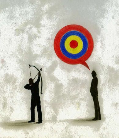 389x450 Stock Illustration - Bow And Arrow Painting
