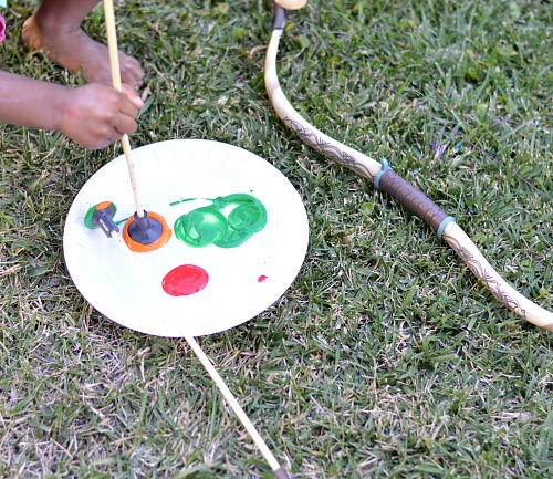500x433 Art Activities For Kids Archery Painting Fun Littles - Bow And Arrow Painting
