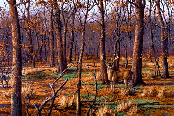 600x399 Prints - Bow Hunting Painting