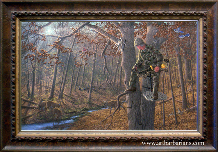 750x523 Wildlife Art Prints Plus Original Paintings With A Wide Selection - Bow Hunting Painting