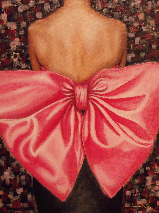 675x900 Runway Holiday With Red Bow Painting By Neal Luea - Bow Painting
